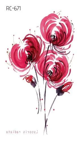 52 Kinds Watercolor Flora Lavender Waterproof Fake Tattoos Temporary Women Arm Chest Ankle Stickers Floral Body Art Tatto Flower