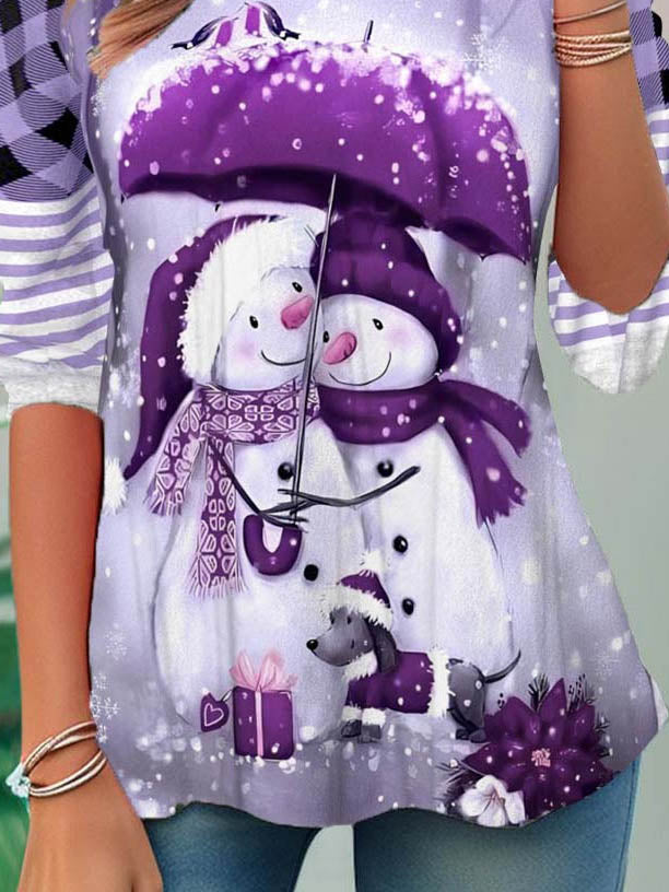 Women Half Sleeve V-neck Solid Color Dress