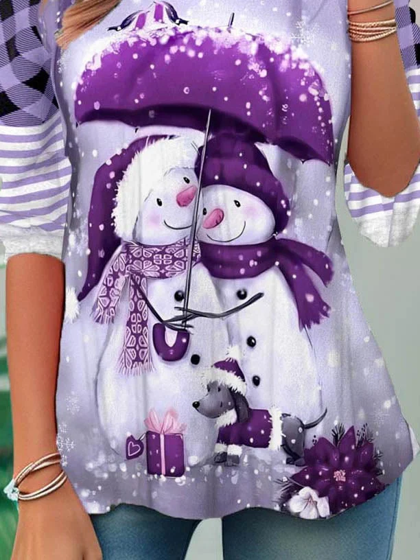 Women Half Sleeve V-neck Solid Color Dress