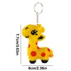 Giraffe DIY Beads Needlework Keychain Craft Mosaic Beads Embroidery Keyrings Art