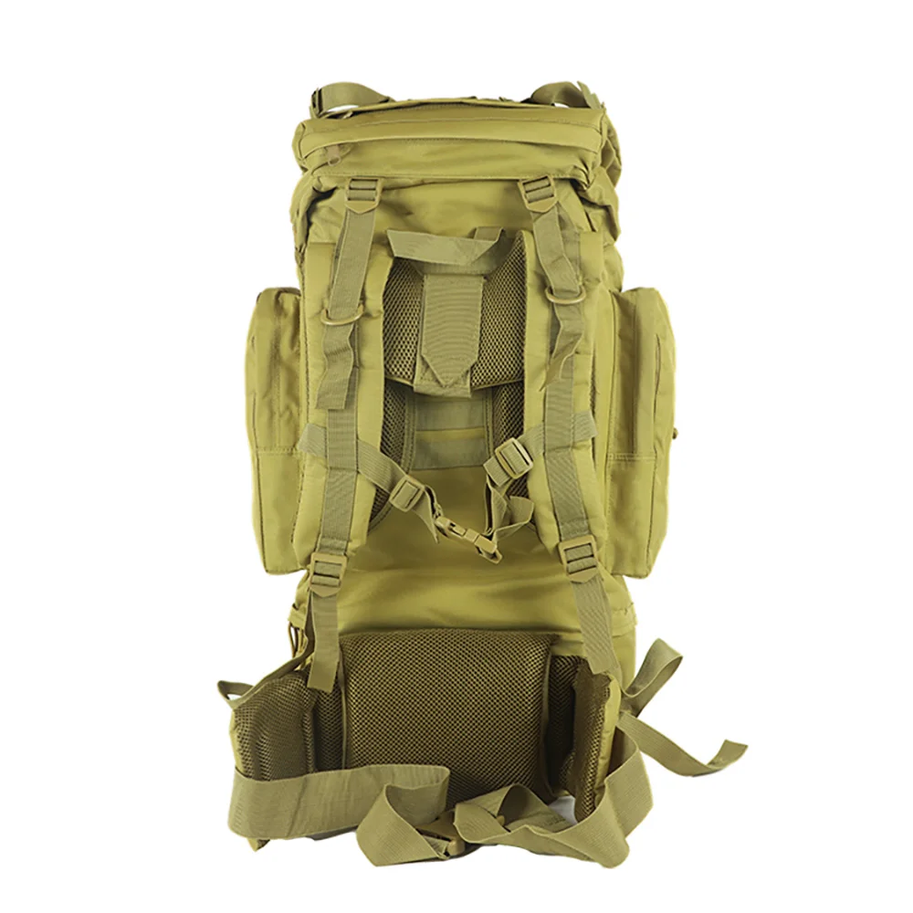 ohhunt® 65L mountaineering bag large capacity outdoor backpack professional hiking mountaineering bag rain cover khaki