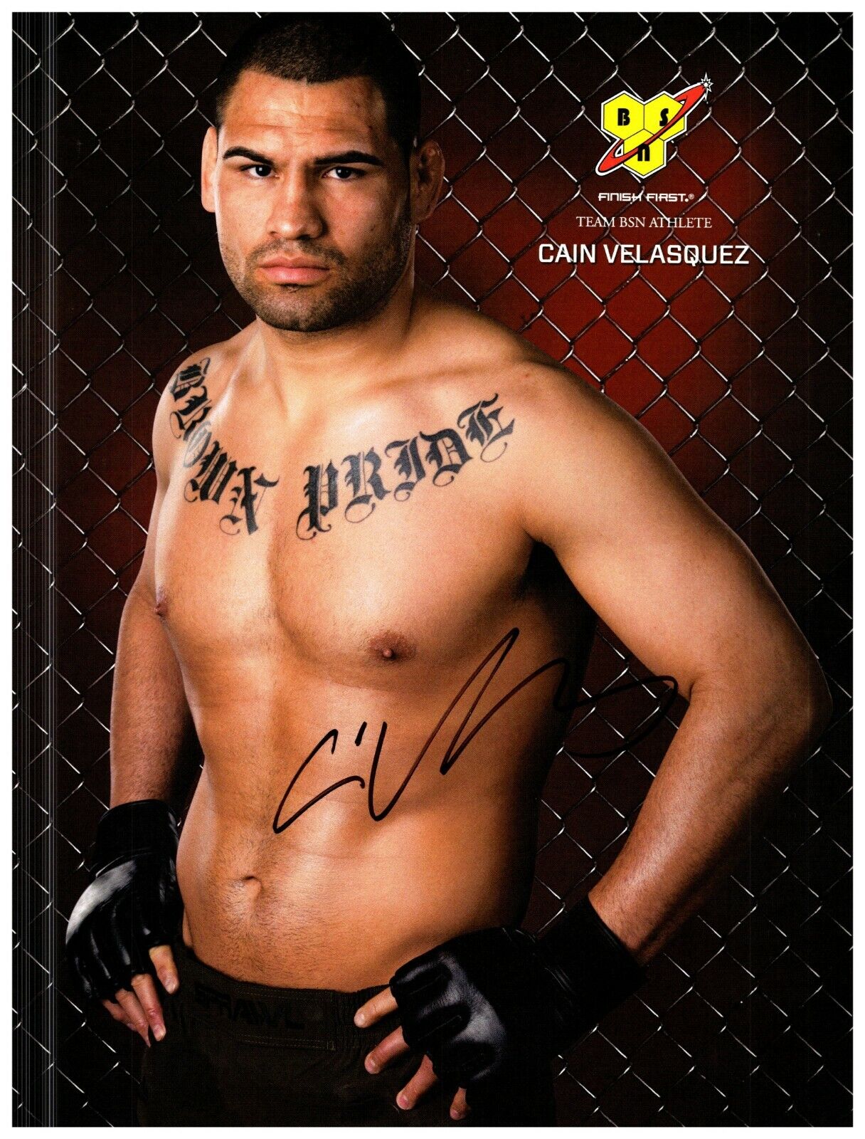 ~~ CAIN VELASQUEZ Authentic Hand-Signed UFC FIGHTER