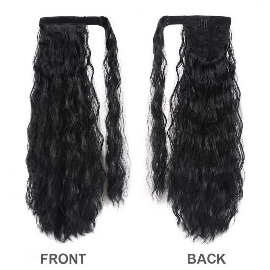  YVONNE 24inch Clip in Ponytail Extension Wrap Around long Curly Hair Velcro synthetic ponytail