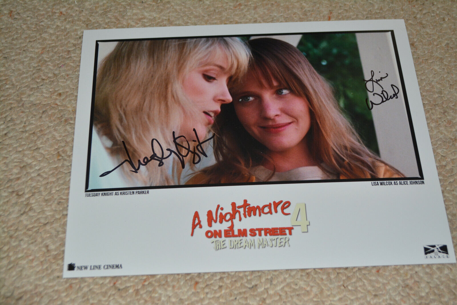 TUESDAY KNIGHT & LISA WILCOX signed autograph 8x10 NIGHTMARE ON ELM STREET