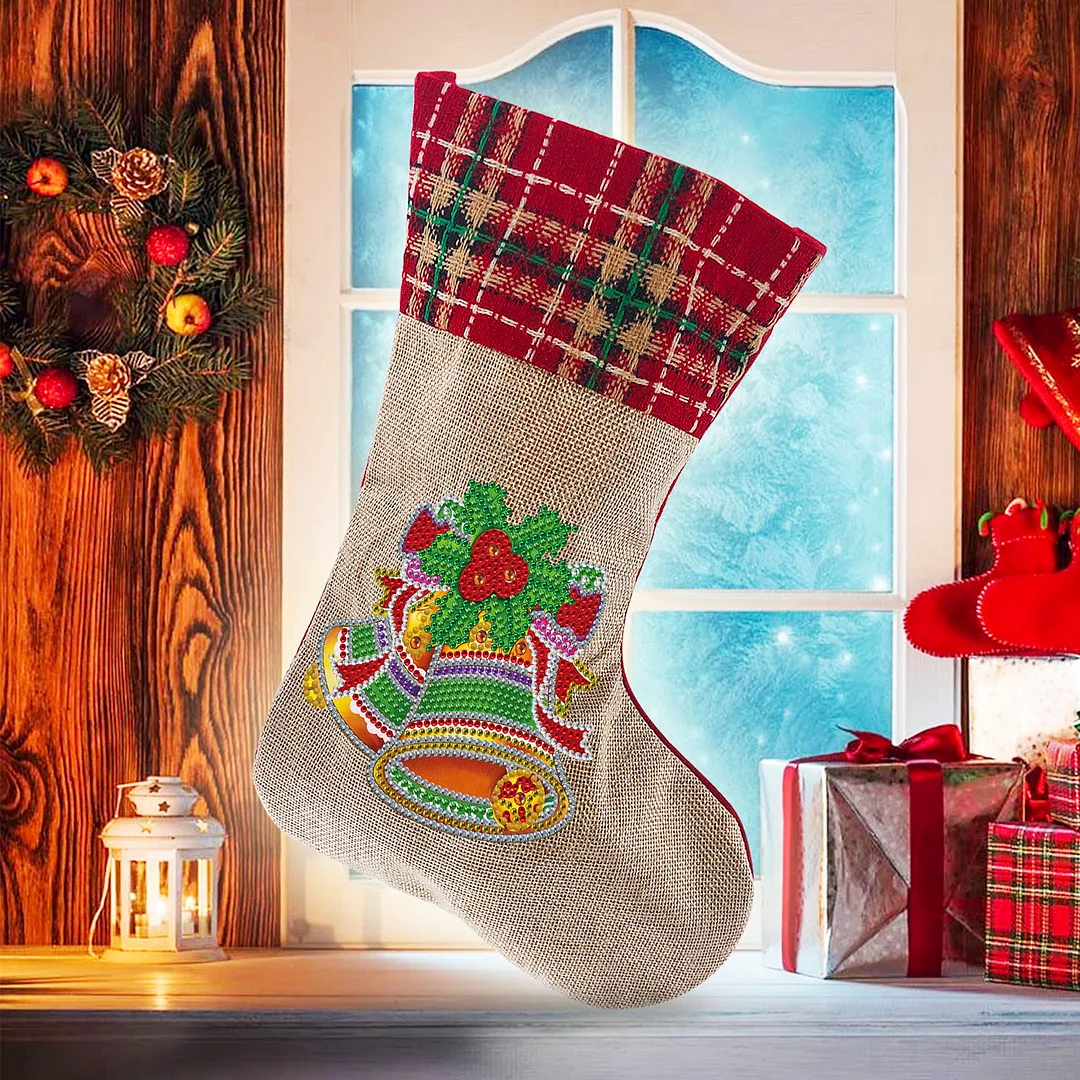 DIY Diamond Painting Christmas Socks