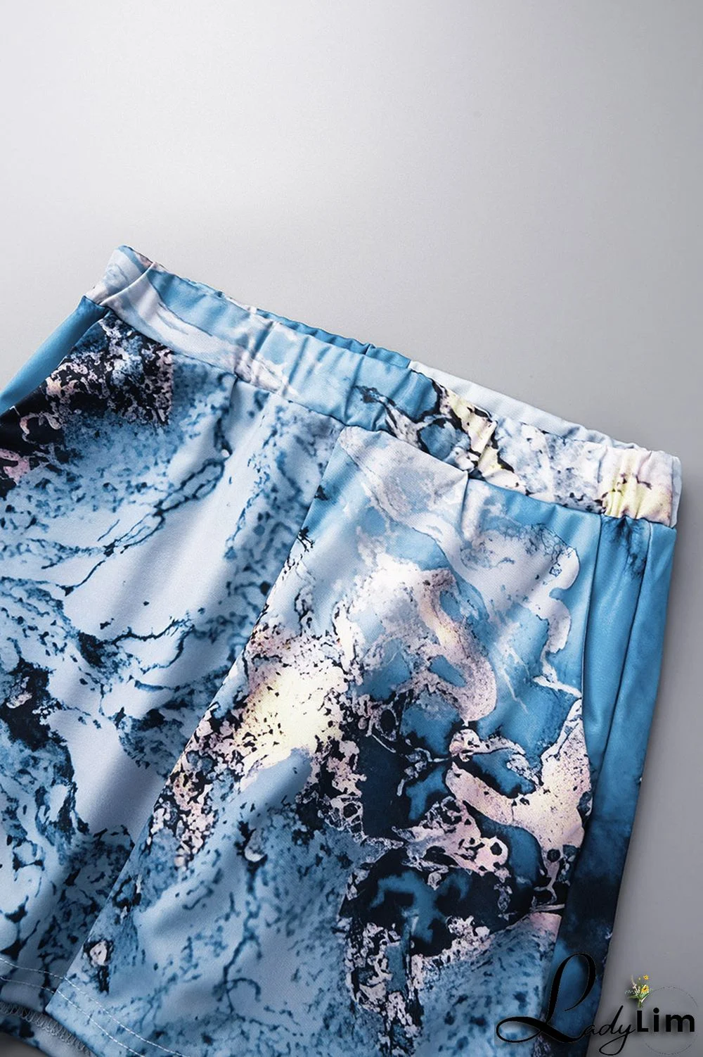 Black Casual Street Print Patchwork O Neck Two Pieces