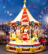 Snoopy Carousel Light-Up Musical Building Block Toy Model