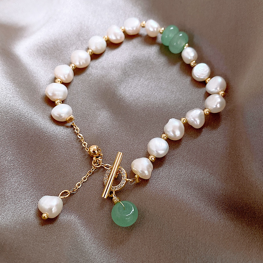 Mature Women Irregular Freshwater Pearl Adjustable Bracelet