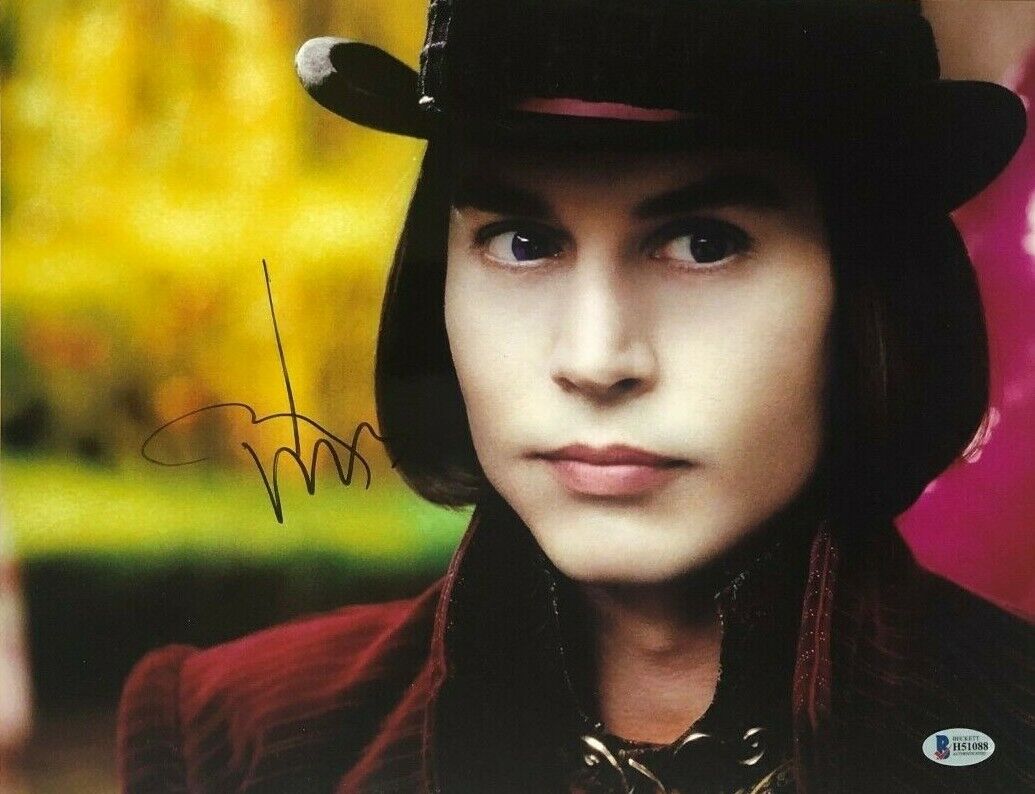 Johnny Depp signed autographed 11x14 Photo Poster painting Pirates Wonka BECKETT COA