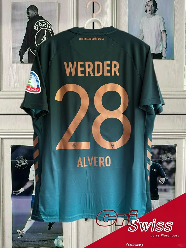 Fans S-4XL 25-26 Werder Bremen Third ALVERO No.28 Jersey (With Bundesliga armband)