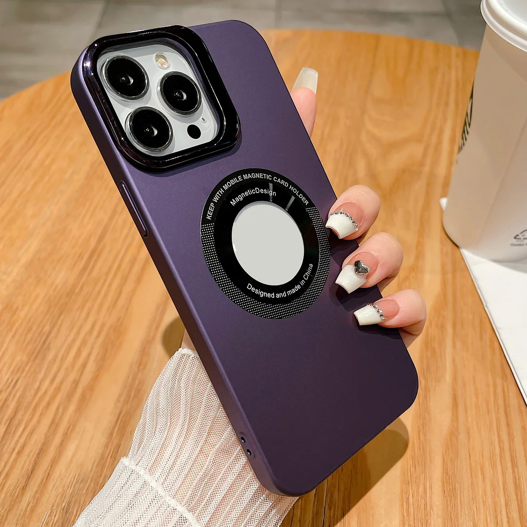 Mirror holder for iPhone with magnetic leaky label case