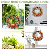 (US Local)Acrylic Pumpkin Wreath   DIY Hanging Diamond Art Kits Wall Door Decoration