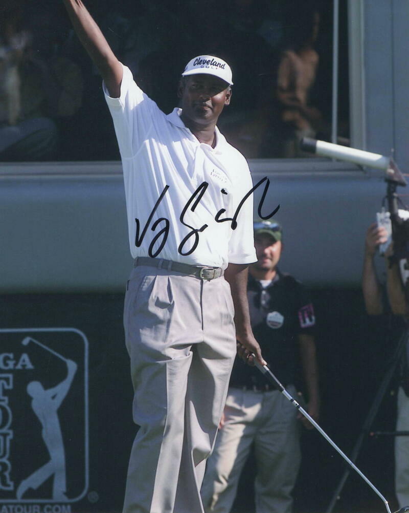 VIJAY SINGH SIGNED AUTOGRAPH 8X10 Photo Poster painting - MASTERS & PGA MAJOR CHAMPION RARE