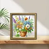Diamond Painting Special Shaped Drill Plant With Frame(22x22 CM)