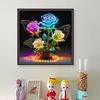 Luminous Rose Vase-11CT Stamped Cross Stitch 40*40cm/15.75*15.75in tapestrymarket