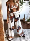 Hawaii Style Two-Piece Wide Leg Suit