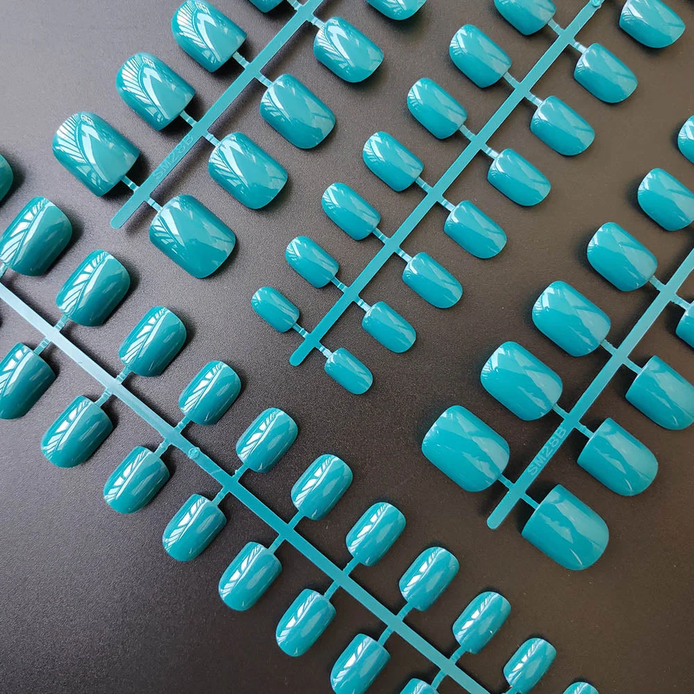 10 Sets Of Same Colors Square False Nail Tips 24 pcs Per Set 10 Sizes Press On Fake Nails DIY Manicure-Nail Inspo