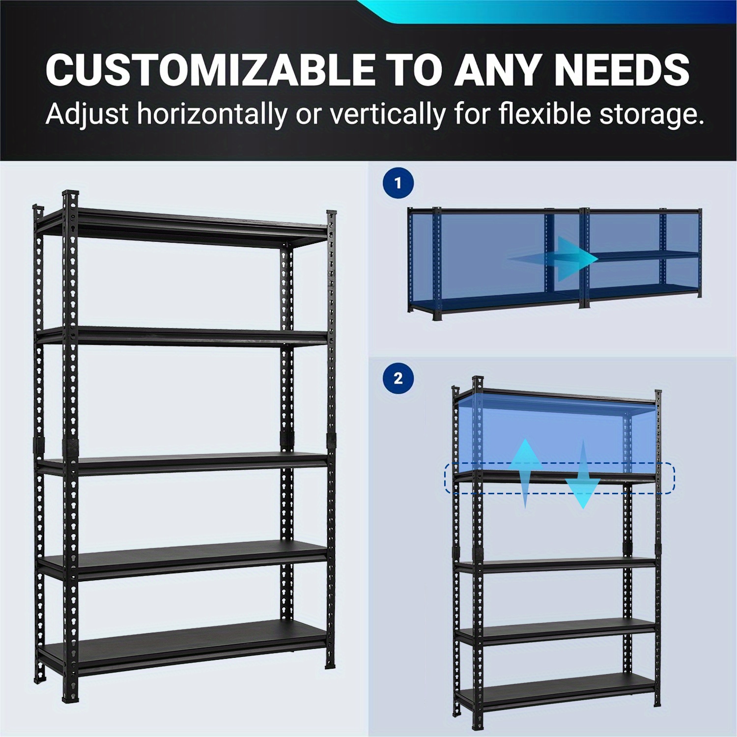 SAKER Adjustable Storage Shelves (5-Shelf)