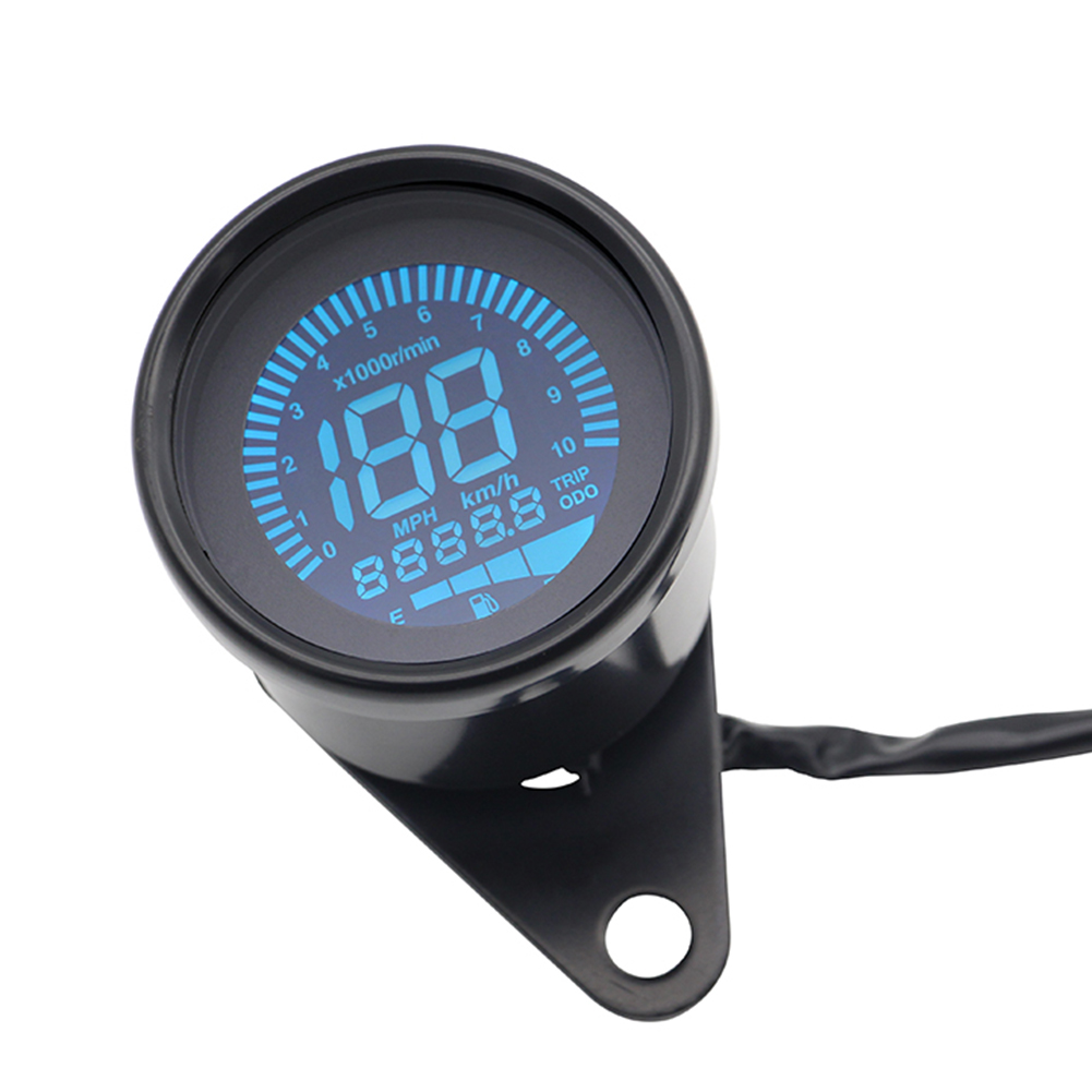 

7-Color Backlit LCD Digital Motorcycle Speedometer Odometer Tachometer 12V, 501 Original