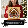 (25x25cm)DIY Pearl Painting Xmas Framed Handmade Pearl Material Art Kit Living Room Decor
