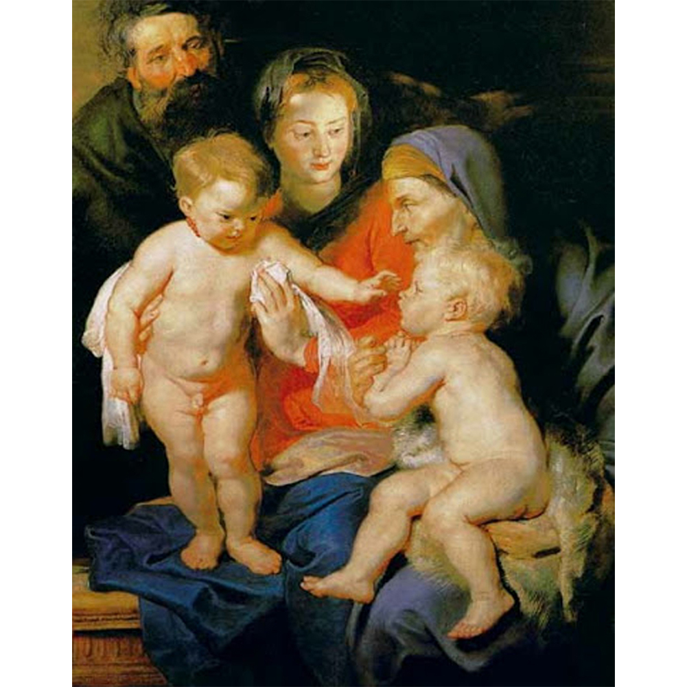 

45*55CM - Round Drill Diamond Painting - Family, 501 Original