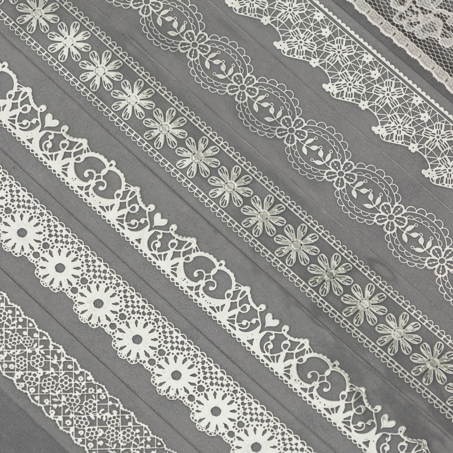 PET 테이프 - 실버 아일 레이스 시리즈 빈티지 레이스 플라워