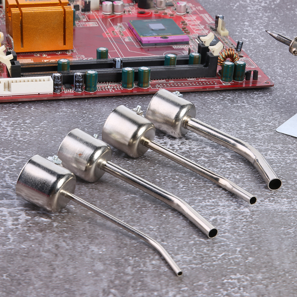 

4Pcs Long Bent Heat Gun Nozzles For 850 Hot Air Soldering Rework Station, 501 Original