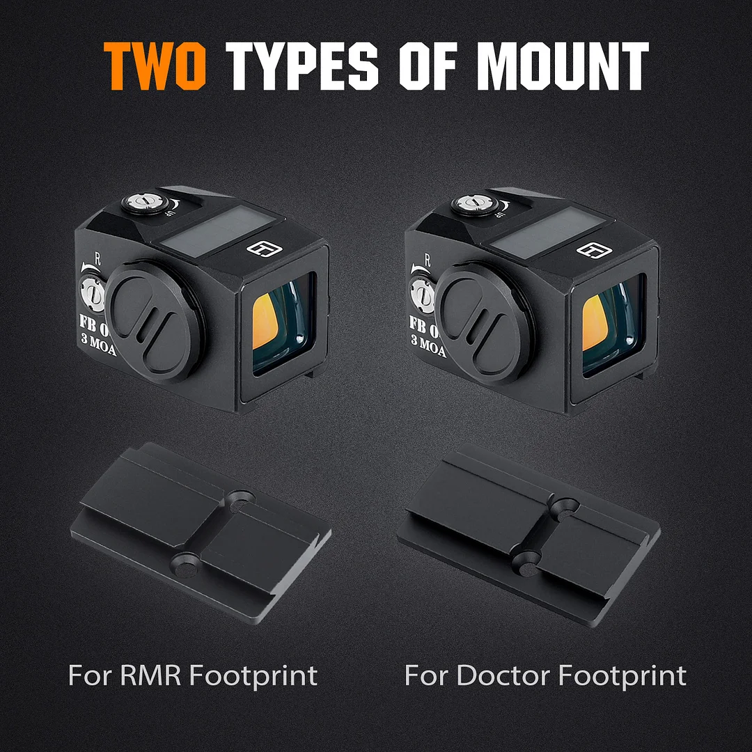 ohhunt® 1x18x20 Enclosed Red Dot Sight Shake Awake Red Dot Multi-reticle System Solar Failsafe with 507C and Doctor Adapter Plates