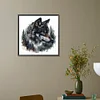 (45*45cm)Wolf - Round Partial AB Drill Diamond Painting