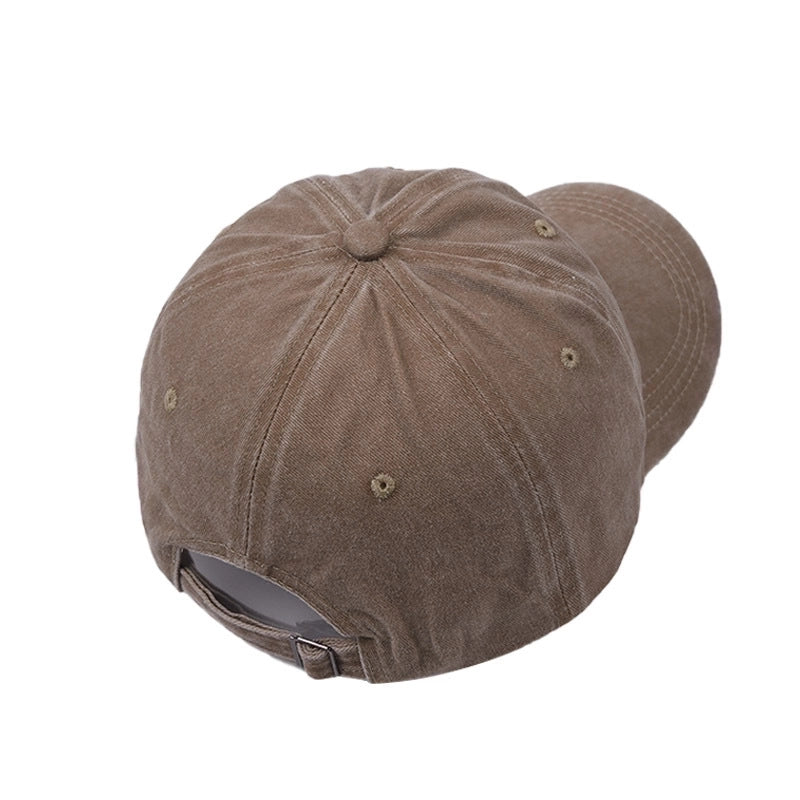 Unisex Retro Solid Color Curved Eaves Baseball Cap