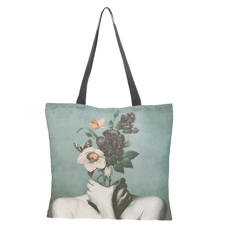 Linen Eco-friendly Tote Bag - Abstract
