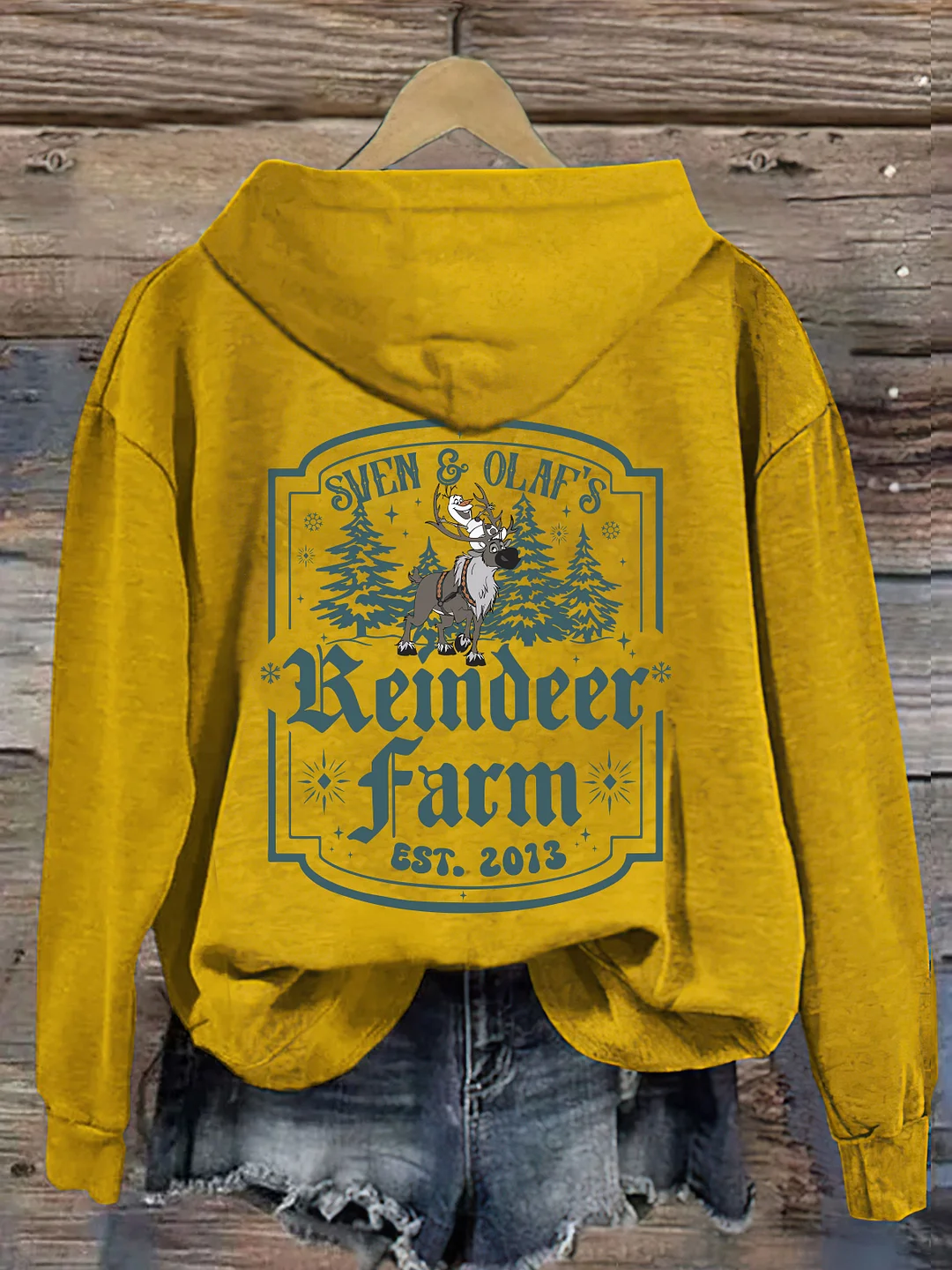 Snowman And Reindeer Christmas Hoodie
