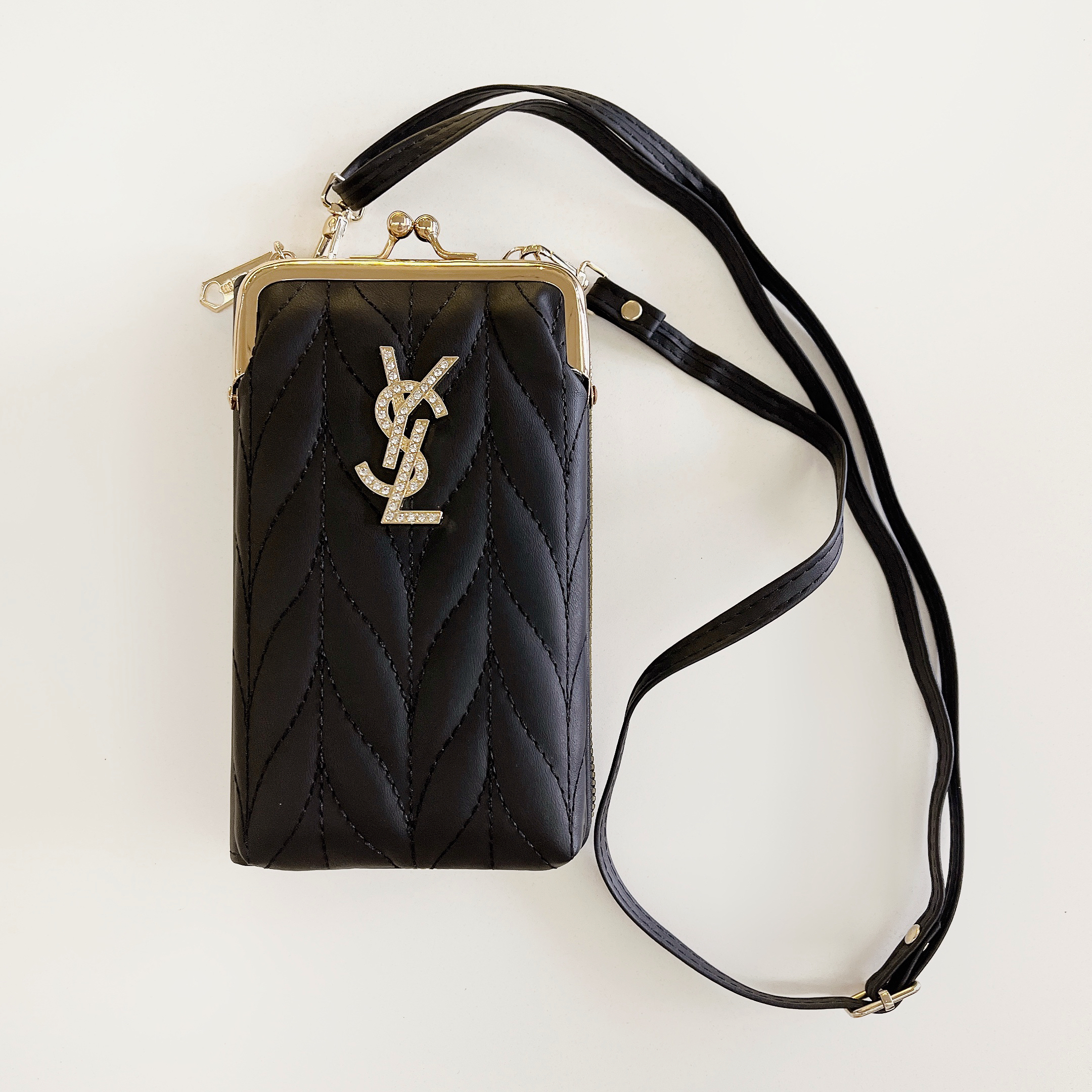 YSL Loulou in Quilted Leather Crossbody Bag Phone Wallet Card Holder Armpit Bag