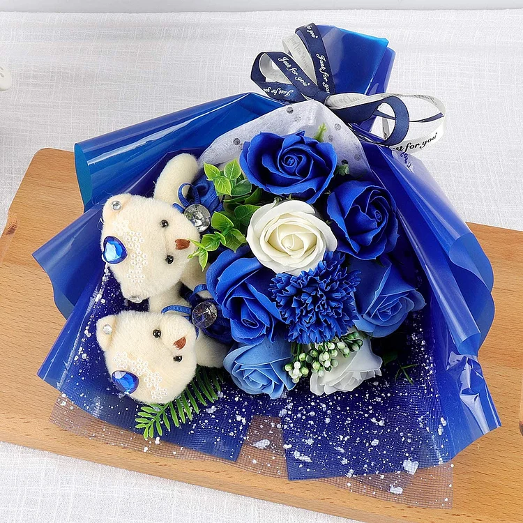 Blue Rose Bear