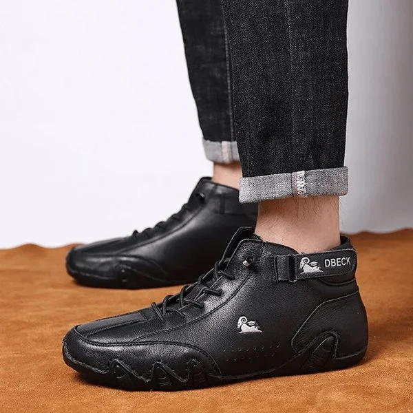 🔥HOT SALE🎁--60% OFF 🎉Waterproof Boots Comfortable For Winter .Unisex Handmade Suede Velcro High Boots