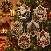 6pcs DIY Pearl Diamond Painting Christmas Tree Hanging Ornaments