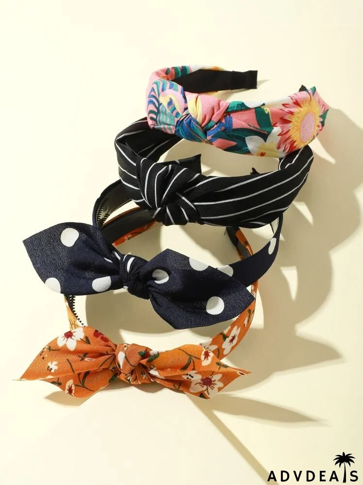 4pcs Polka Dot Pattern Headband