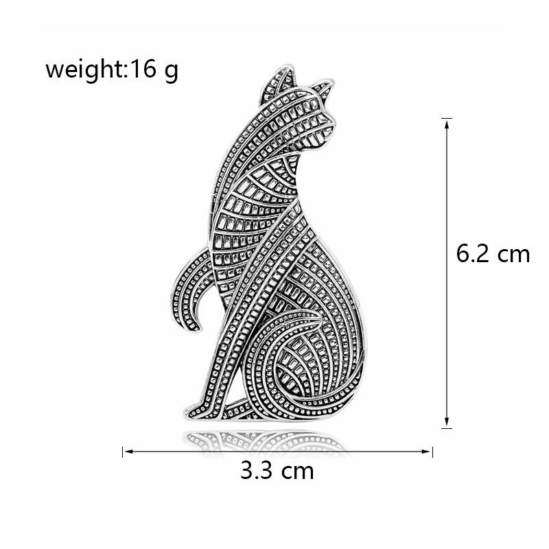 Retro Pin Tiger Alloy Plating Unisex Brooches