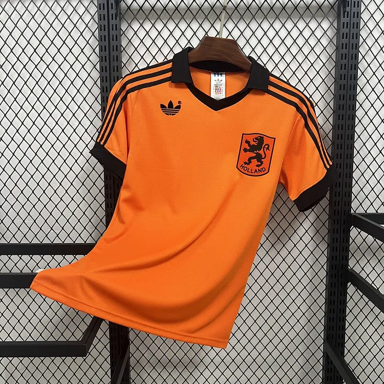 1980 Retro Netherlands Home Football Jersey