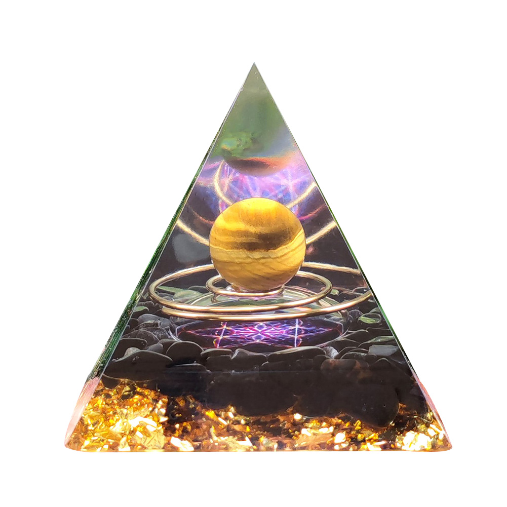 

5cm Natural Orgonite Pyramid Chakra, 501 Original