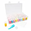 60Round Bottles with Insert Diamond Painting Containers Multi Purpose Portable Plastic Case Box with Stickers & Compartments Arts Crafts Storage Bottle for Hardware Rhinestone (60PCS)