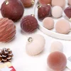 35PCS Christmas Tree Velvet Hanging Decor Balls