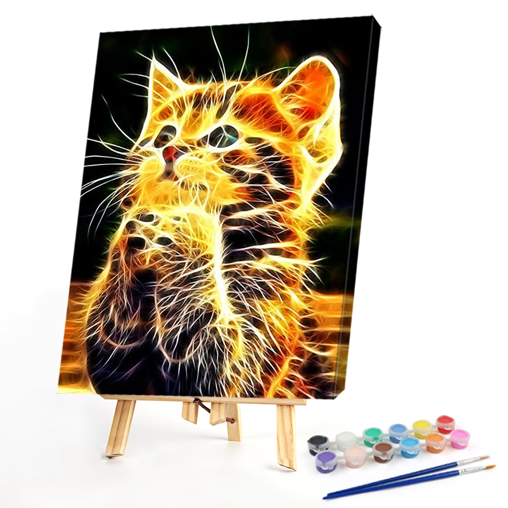 

40*50CM - Paint By Numbers - Cute Cat, 501 Original