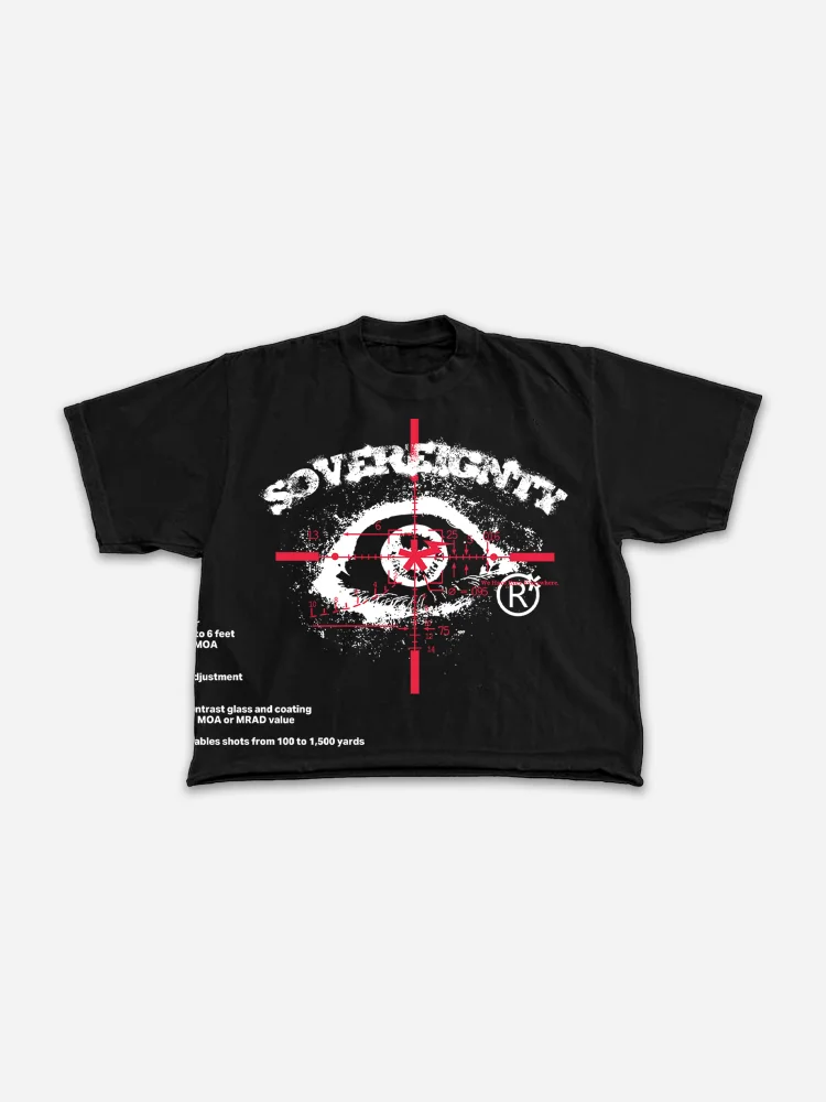 Personalized Eye Printed Short Sleeve 100% Cotton T-Shirt