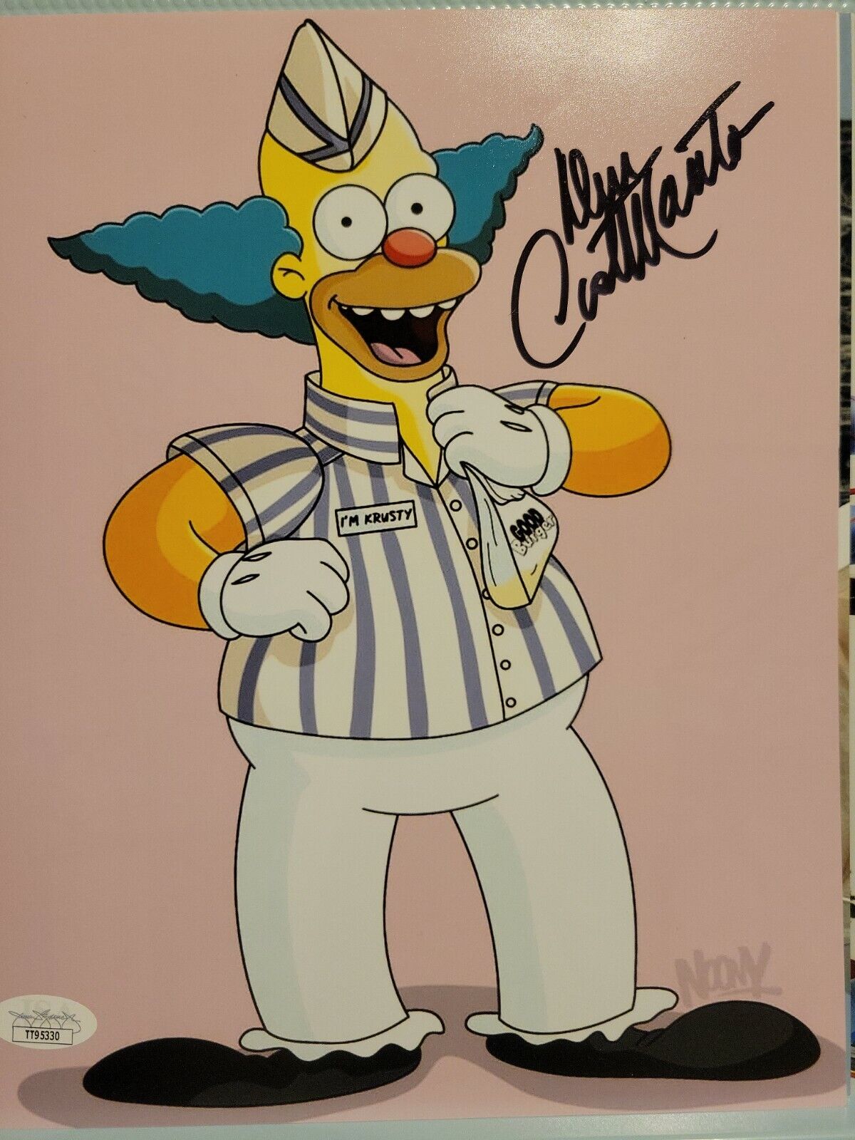 Dan Castellaneta signed 8x10 Krusty the Clown Photo Poster painting Autographed JSA COA TT95330