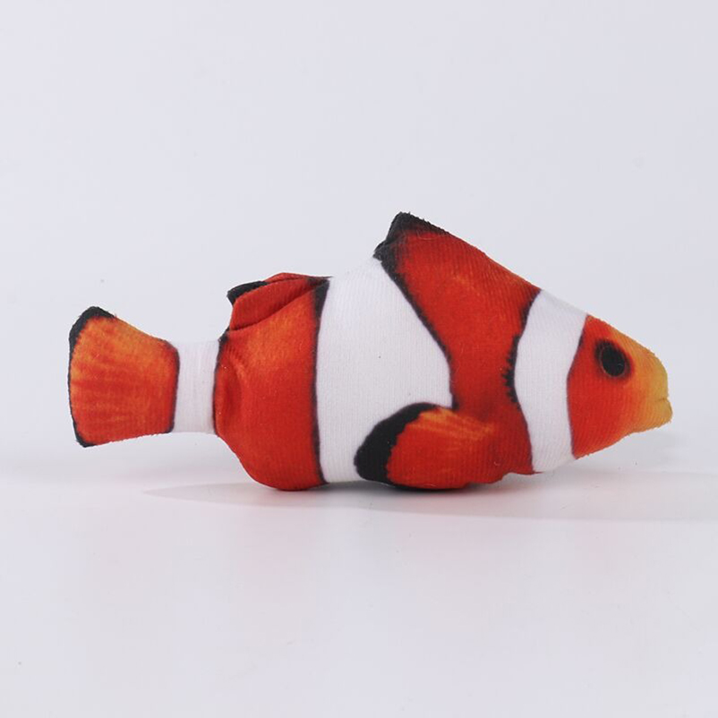 Tegooe Cat Teasing Toy Plush Fish - Interactive Chew Toy for Cats
