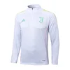 25/26 Juventus White Half-Zip Training Jacket Set