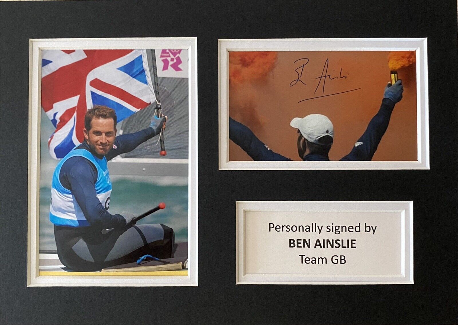 Ben Ainslie Hand Signed Photo Poster painting In A4 Mount Display - Olympics - Team GB 2