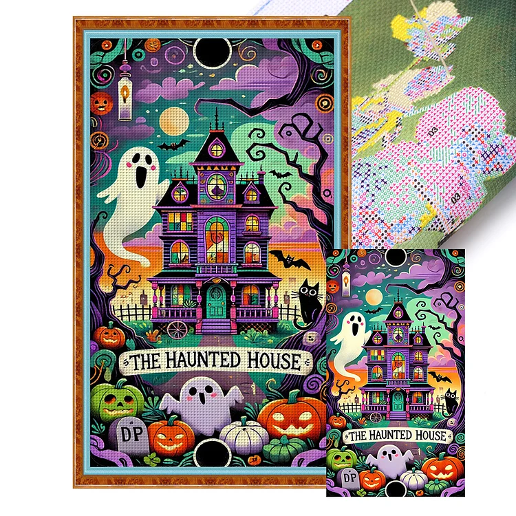 『YiShu』House - 11CT Stamped Eco-Friendly Cotton Thread Cross Stitch(40*70cm)