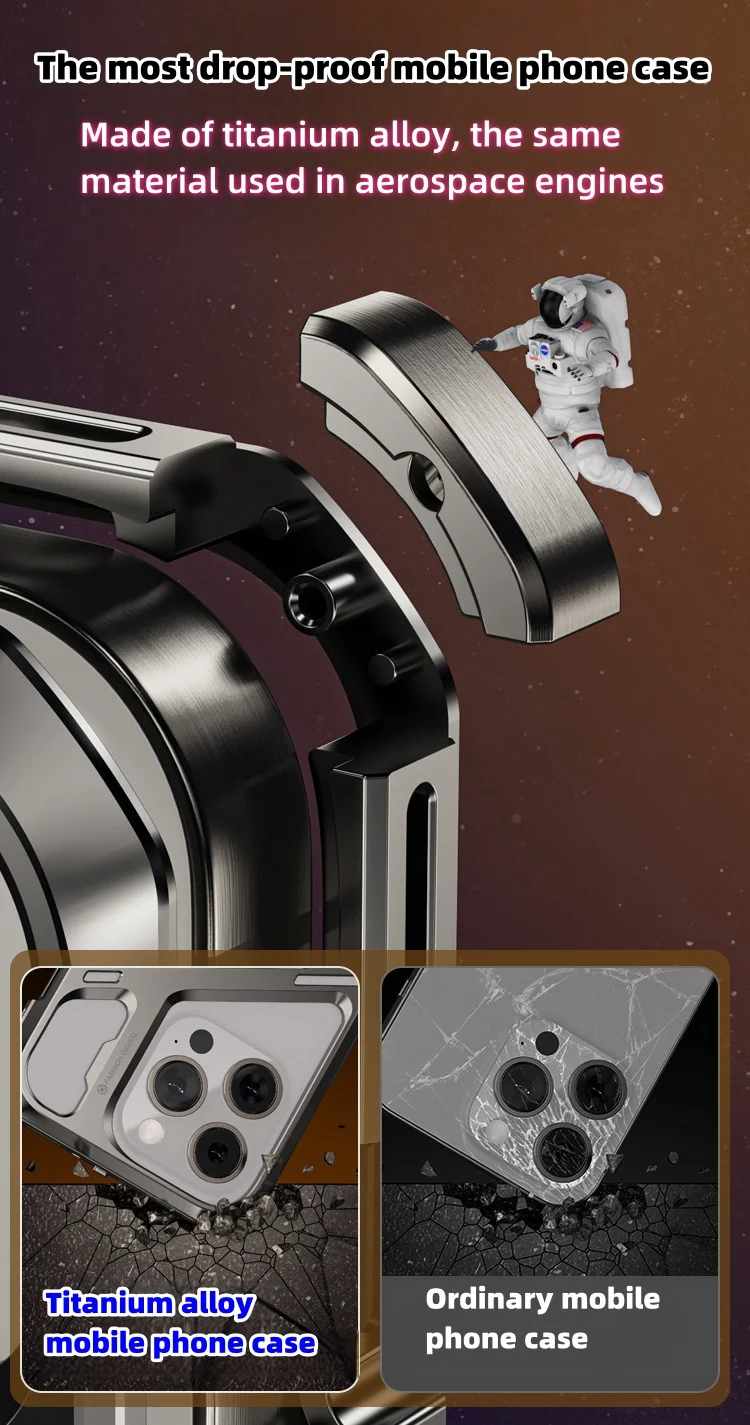 iPhone14/15 titanium alloy hollow all-inclusive mobile phone case